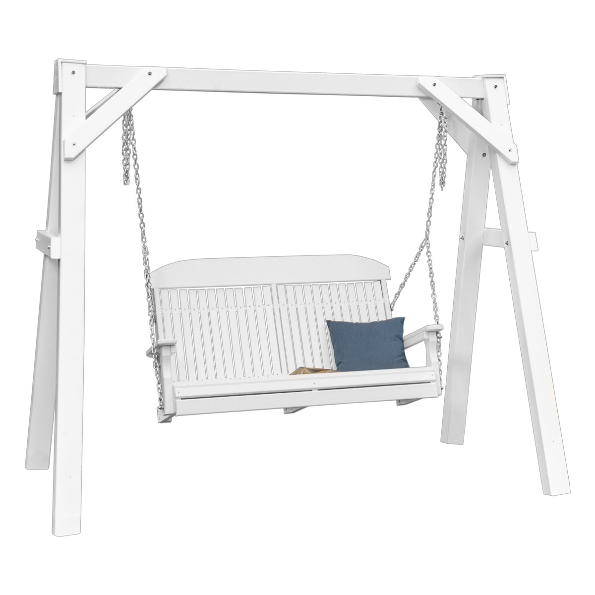 LuxCraft A-Frame Vinyl Swing Stand White - VAFW