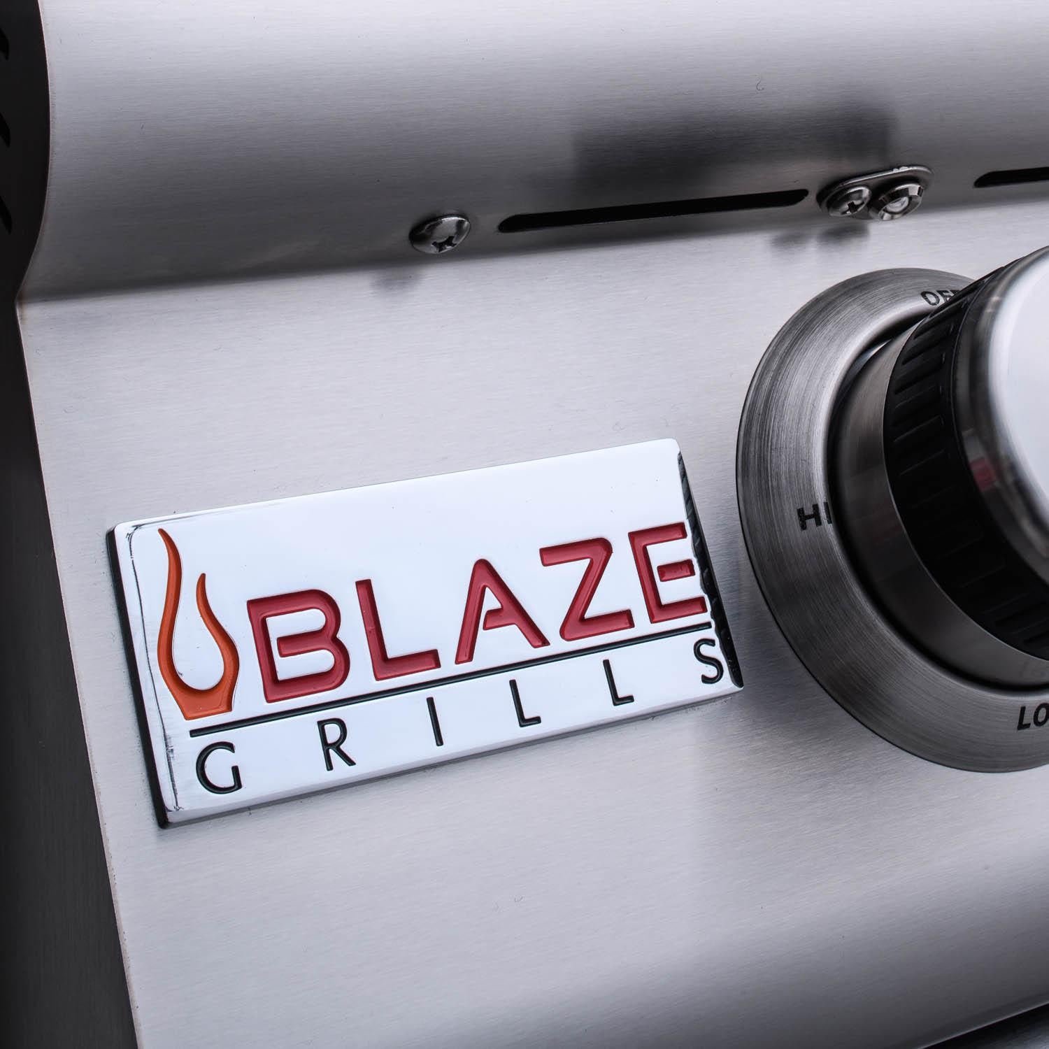 Blaze BLZ-5LTE2 Premium LTE 40-Inch 5-Burner Gas Grill w/ Rear Infrared Burner & Grill Lights - Blaze Badge