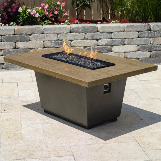 American Fyre Designs Cosmopolitan 54 Inch Rectangular Fire Pit Table 635-BA-FO-M4C, photo 1