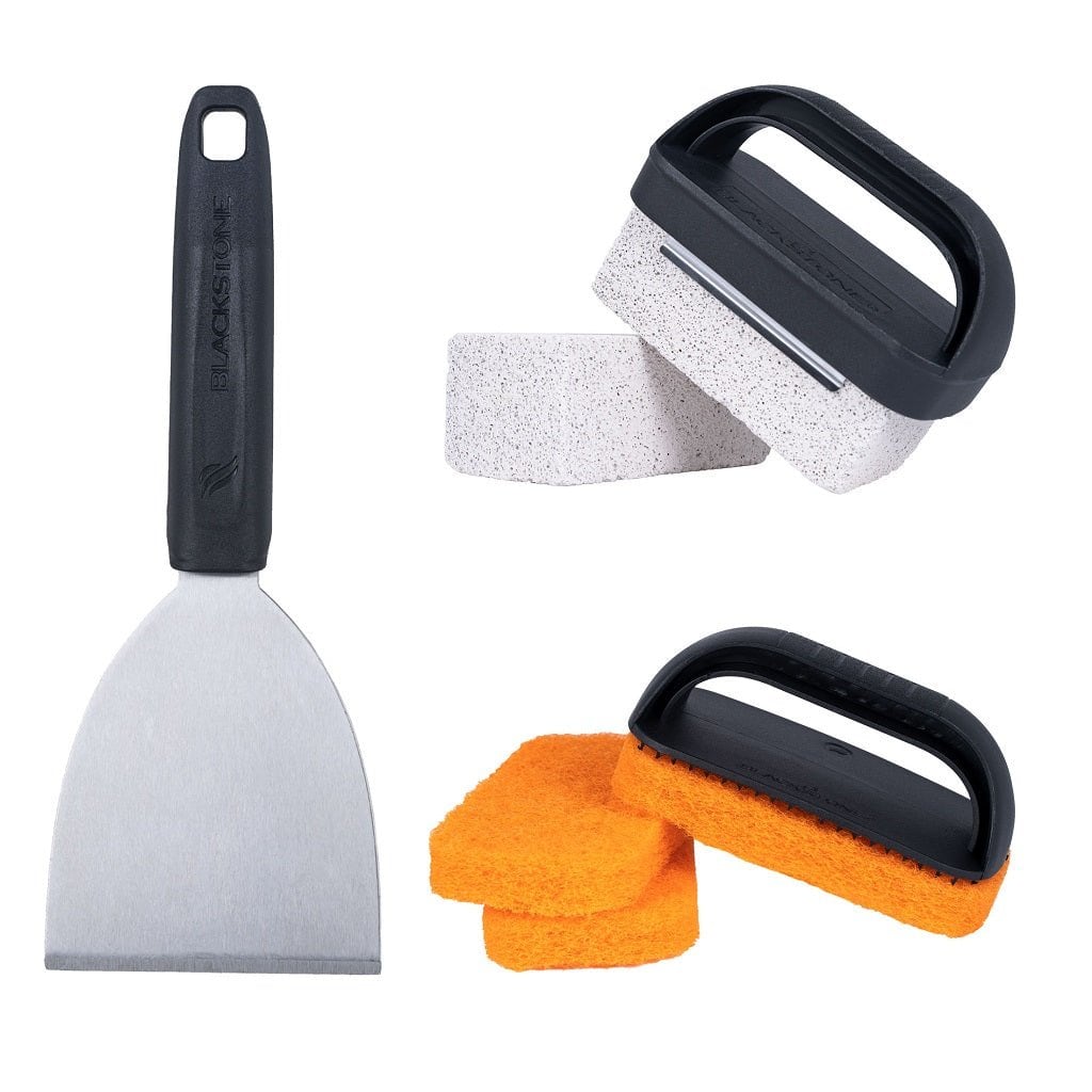 Blackstone griddle cleaning kit, scraper, pumice stones and scrub pads
