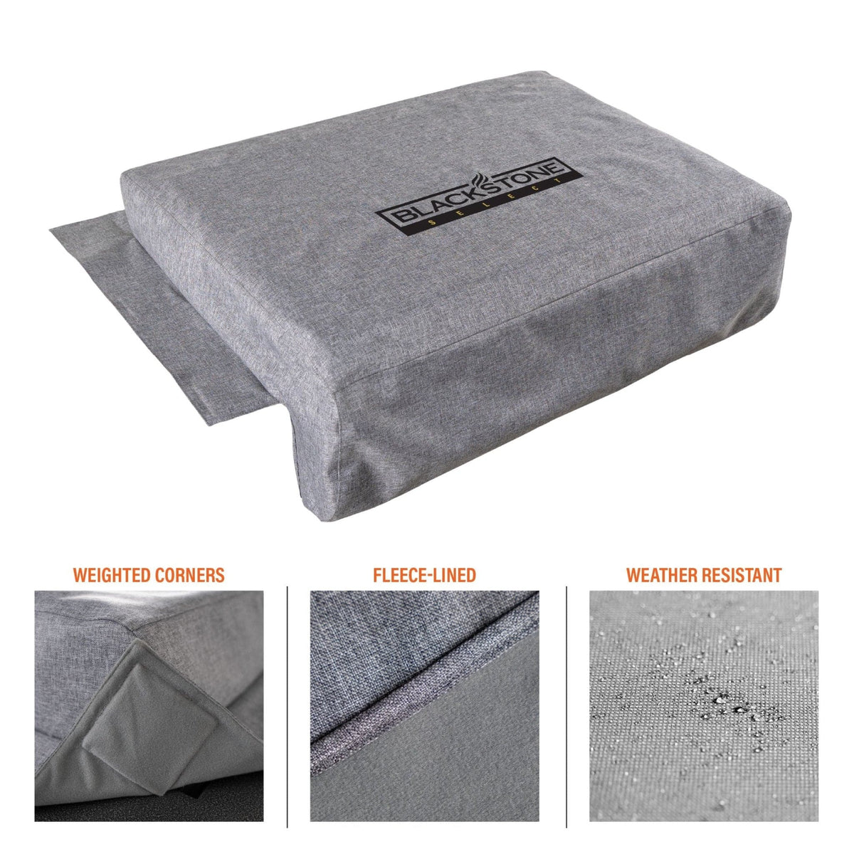 Blackstone 36-inch drop-in griddle cover, weighted corners, fleece lining and fabric