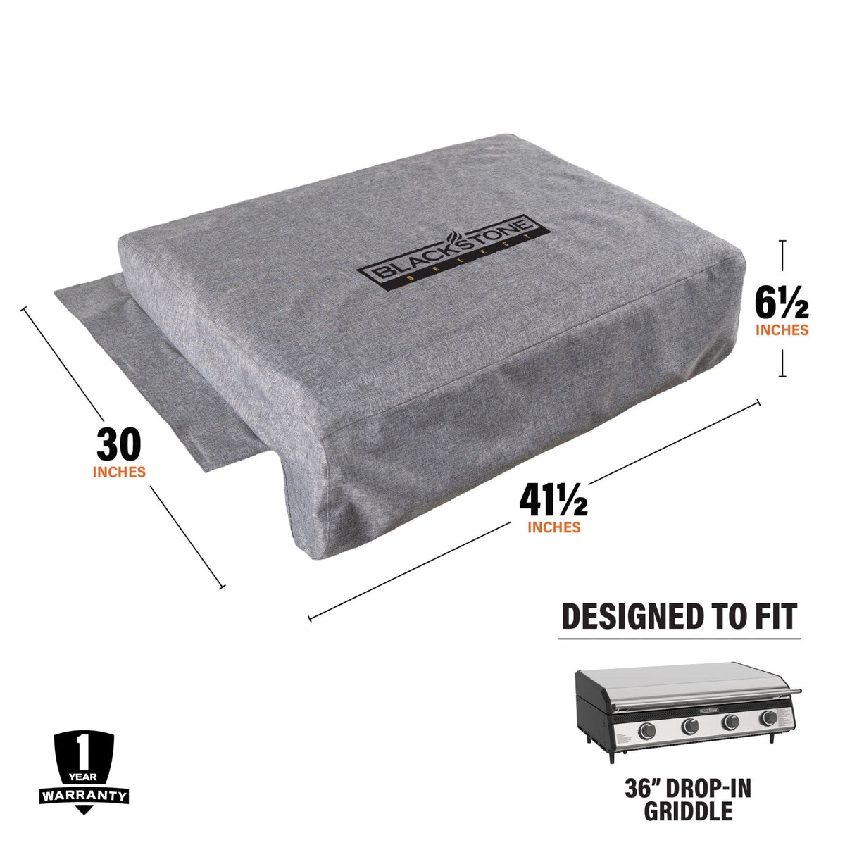 Blackstone 36-inch drop-in griddle cover, dimensions and compatible griddle