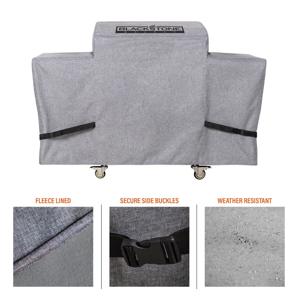 Blackstone Select 28-inch griddle cover, fleece lining, buckles and fabric detail