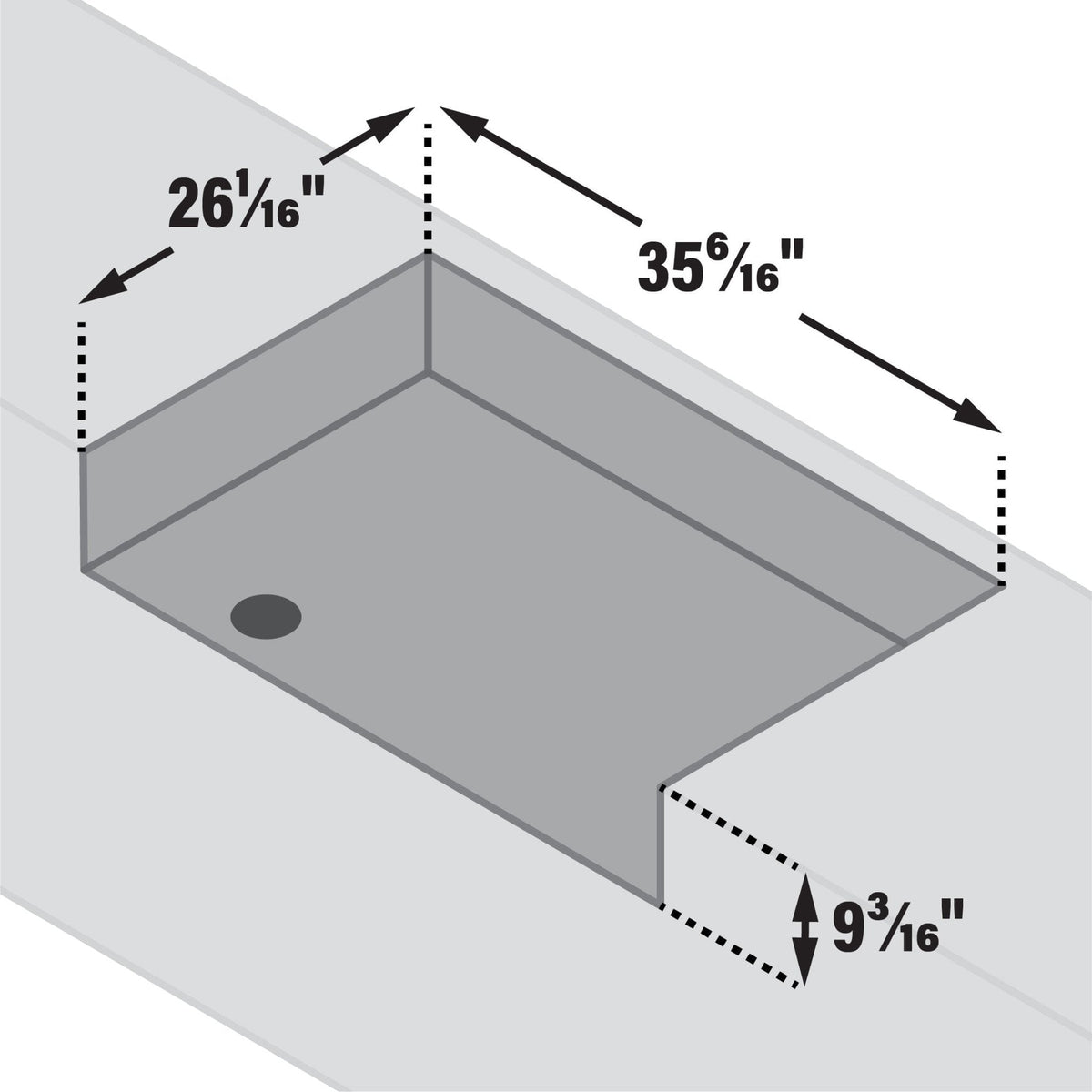 Blackstone 28-inch drop-in griddle insulating jacket, countertop cut-out dimensions
