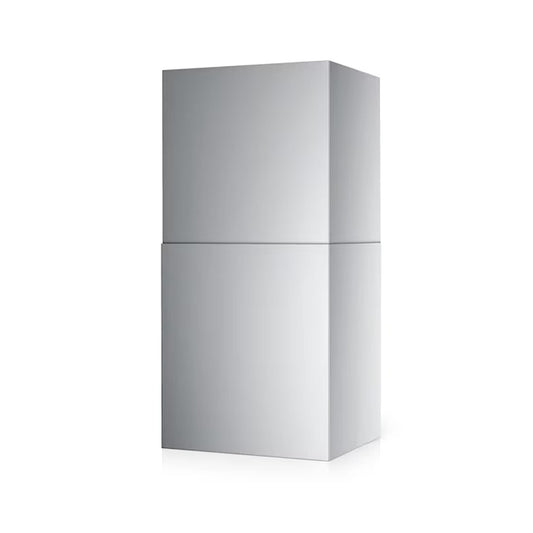 Blaze high-ceiling duct cover for 42-inch vent hoods, front view (shown width may vary)