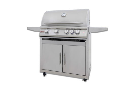 Blaze Premium LTE3 Marine Grade 32" 4-Burner Grill with Rear Infrared Burner & Grill Lights