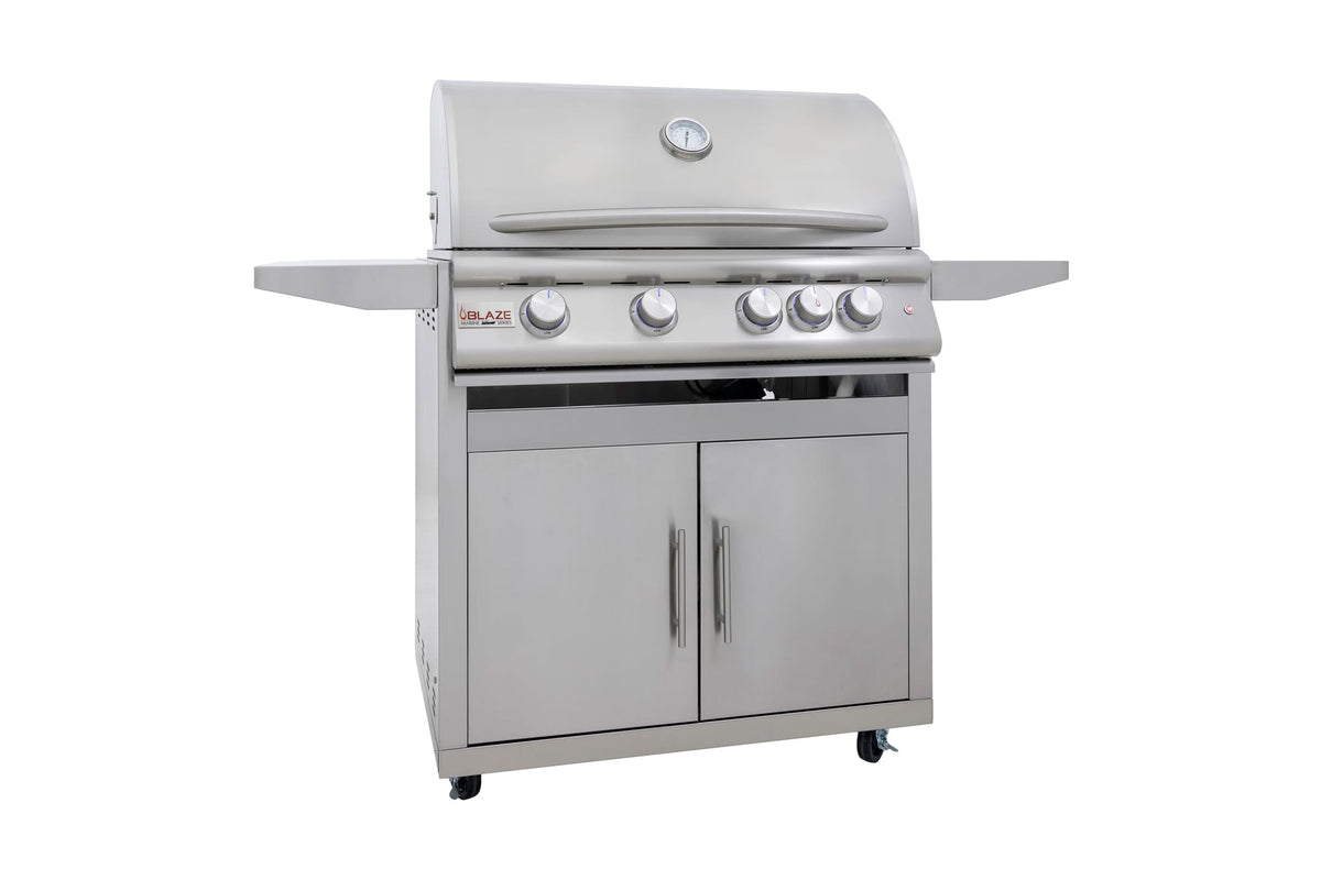 Blaze Premium LTE3 Marine Grade 32" 4-Burner Grill with Rear Infrared Burner & Grill Lights, view 2