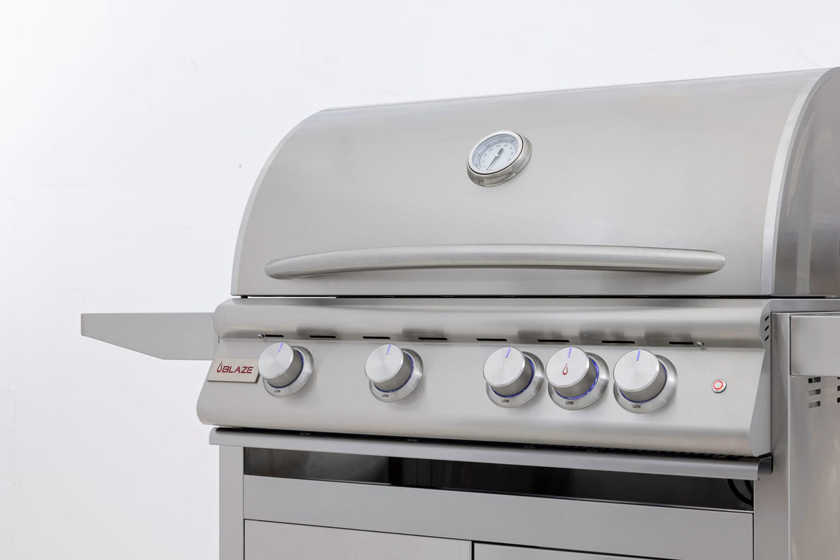 Blaze Premium LTE+ 32-Inch 4-Burner Gas Grill W/ Rear Infrared Burner & Lift-Assist Hood-BLZ-4LTE3+ BLZ-4-CART-SC, view 9