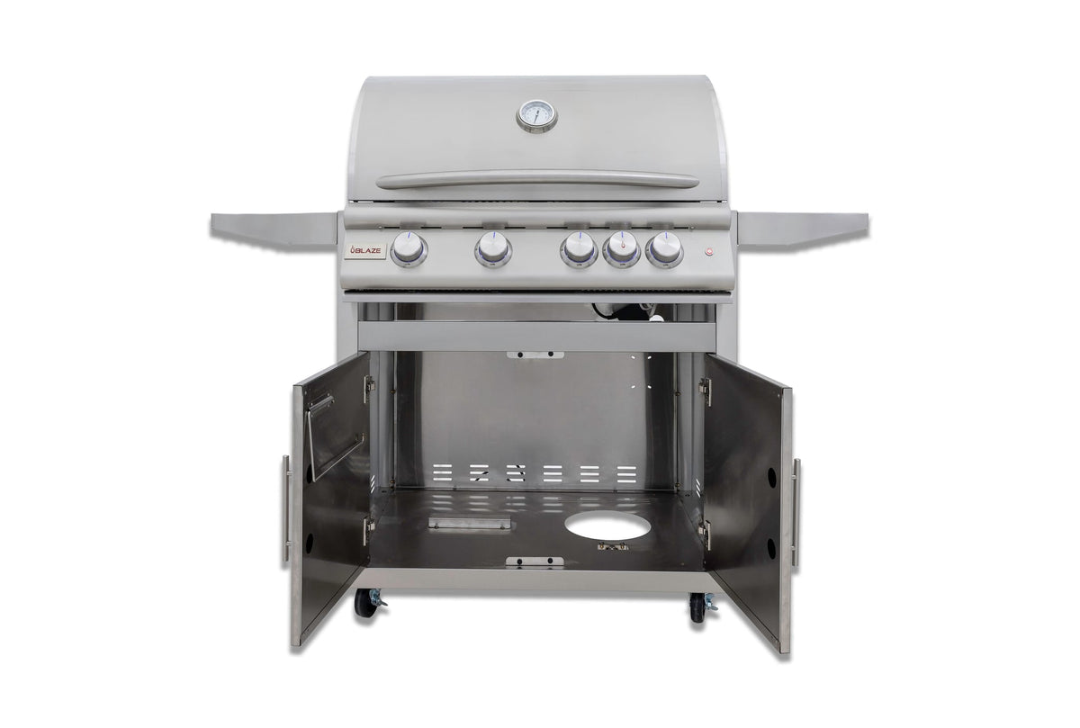 Blaze Premium LTE+ 32-Inch 4-Burner Gas Grill W/ Rear Infrared Burner & Lift-Assist Hood-BLZ-4LTE3+ BLZ-4-CART-SC, view 6