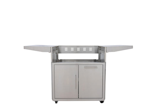 Blaze cart for the LTE PRO 32-inch 4-burner grill, front view, cart only