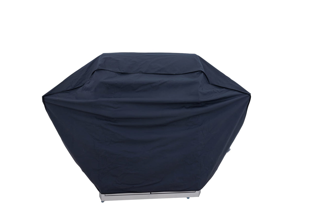 Blaze Grill Cover For LTE PRO 32-Inch 4-Burner Gas Grills On Cart, cover fitted on an LTE PRO grill and cart