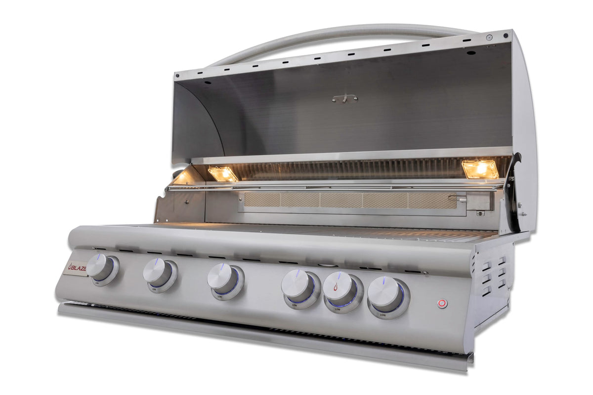 Blaze Premium LTE+ 40-Inch 5-Burner Gas Grill W/ Rear Infrared Burner & Lift-Assist Hood -BLZ-5LTE3+ BLZ-5-CART-SC, view 6