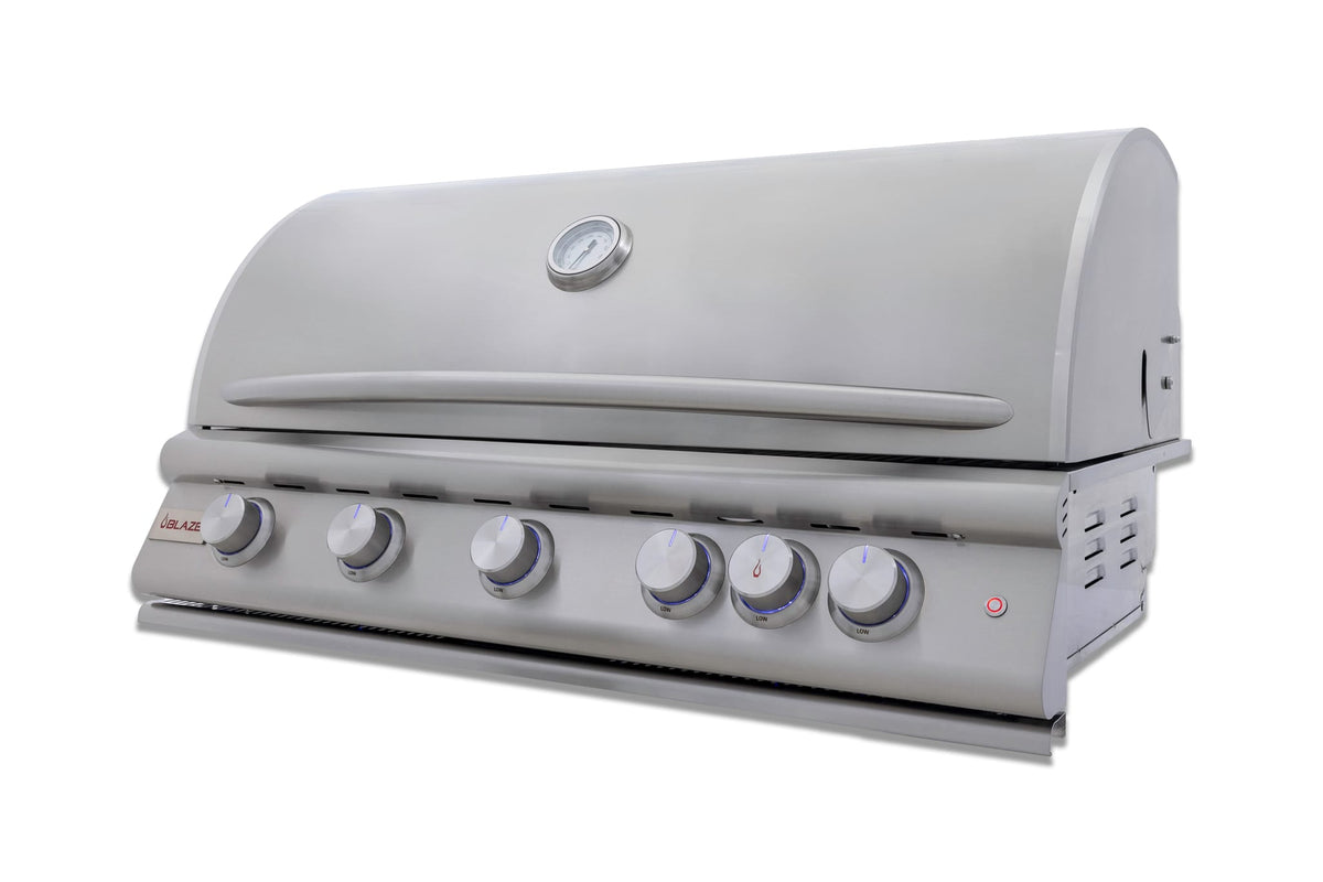 Blaze Premium LTE+ 40-Inch 5-Burner Gas Grill W/ Rear Infrared Burner & Lift-Assist Hood -BLZ-5LTE3+ BLZ-5-CART-SC, view 8