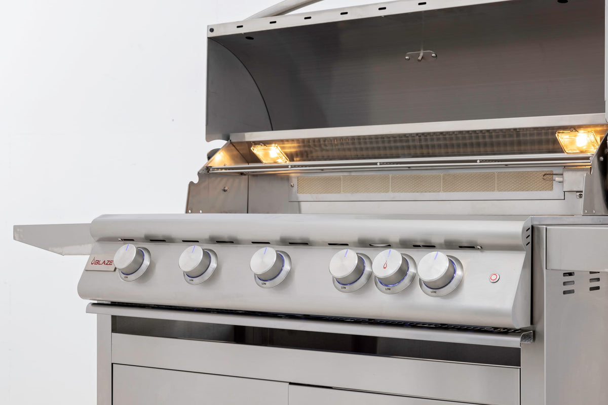 Blaze Premium LTE+ 40-Inch 5-Burner Gas Grill W/ Rear Infrared Burner & Lift-Assist Hood -BLZ-5LTE3+ BLZ-5-CART-SC, view 3