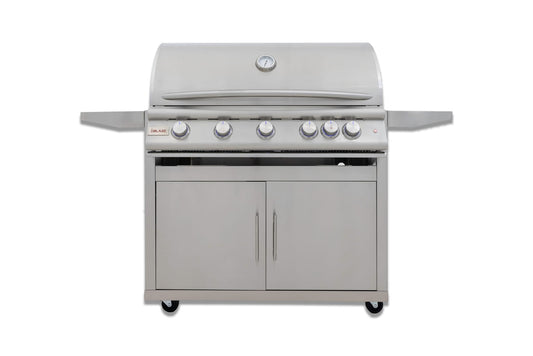 Blaze Premium LTE+ 40-Inch 5-Burner Gas Grill W/ Rear Infrared Burner & Lift-Assist Hood -BLZ-5LTE3+ BLZ-5-CART-SC