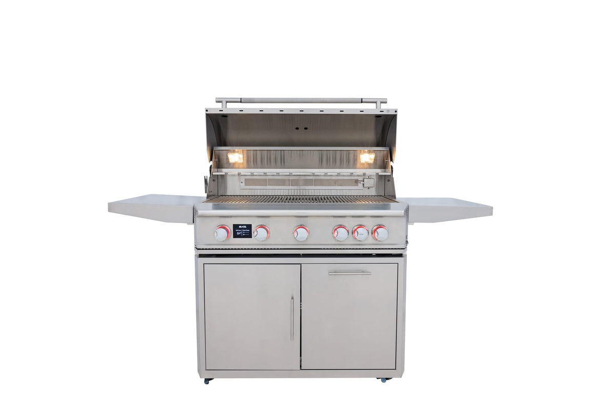 Blaze cart for the LTE PRO 40-inch 5-burner grill, shown with the BLZ-5LTEPRO grill (sold separately)
