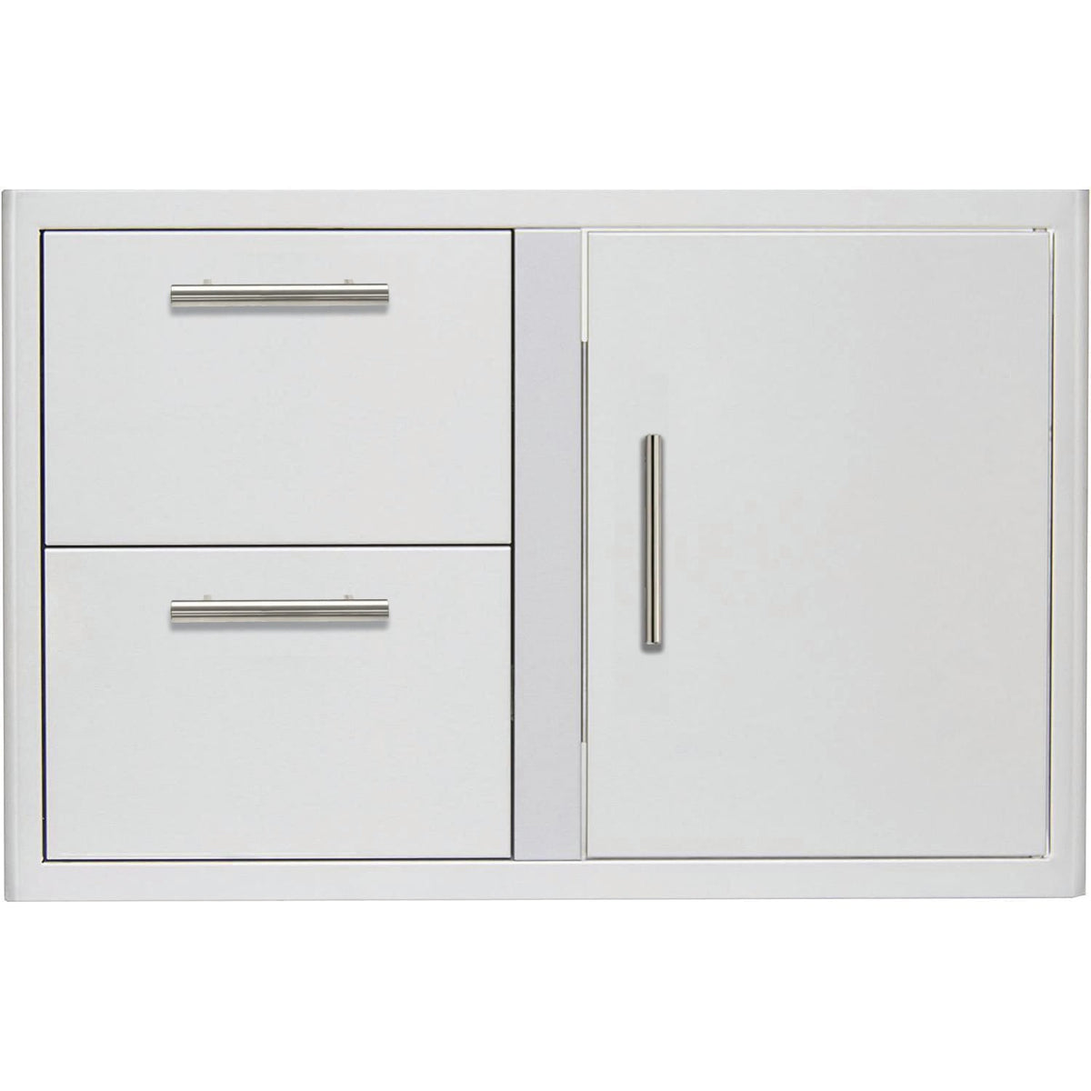 Blaze 32-inch access door and double drawer combo BLZ-DDC-R-LTSC, front view