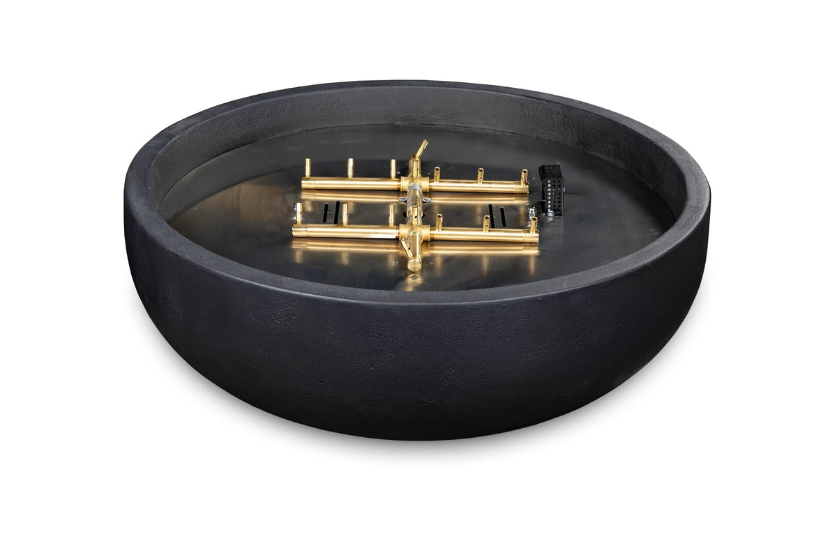 Blaze 38-Inch Round Concrete Fire Bowl in Phantom
