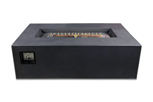 Blaze 60-Inch Rectangular Concrete Fire Pit Table in Phantom