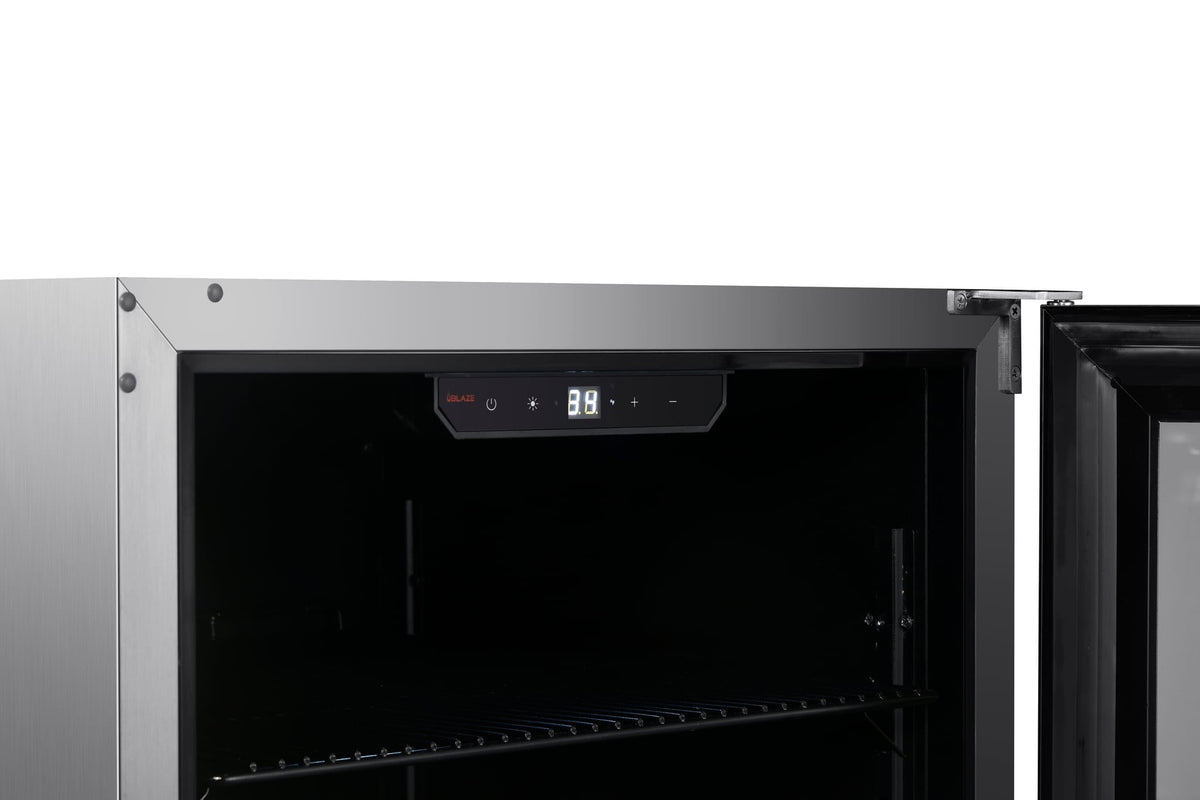 Blaze 20-inch 4.5 cu. ft. outdoor rated beverage cooler, interior digital controller