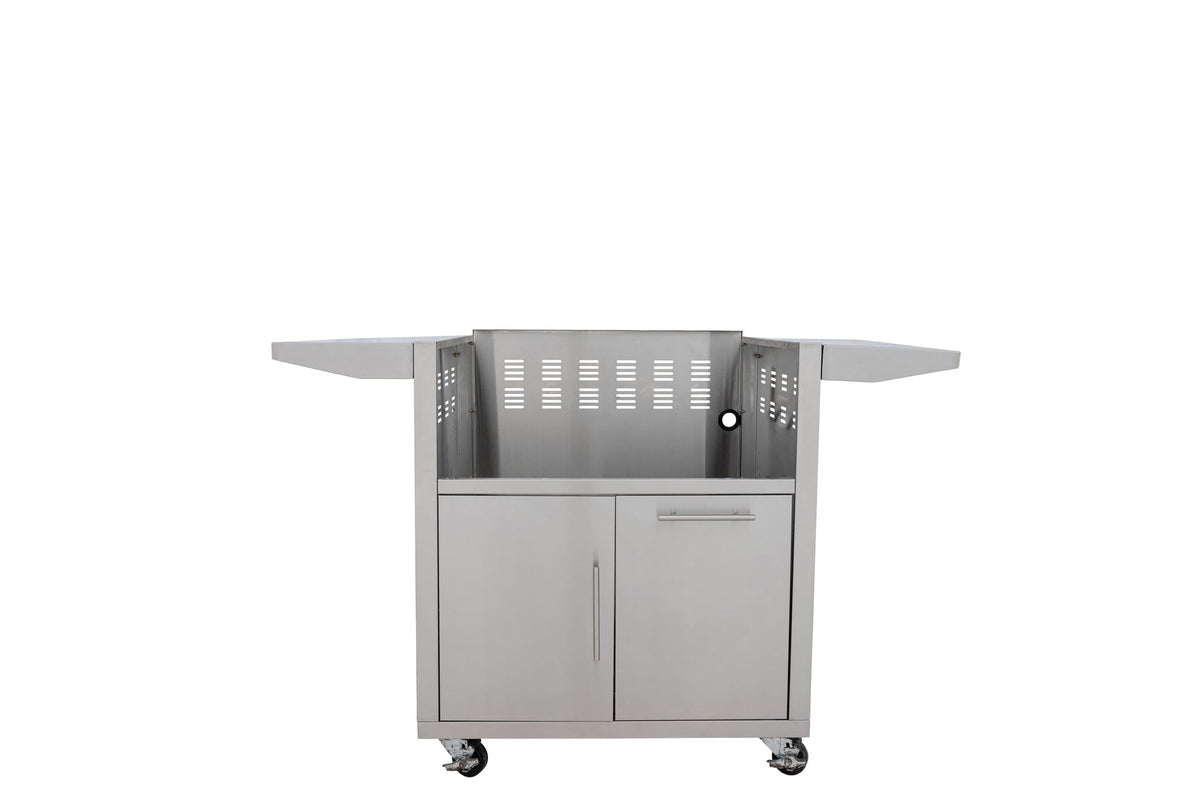 Blaze cart for the LTE+ 30-inch griddle, front view, cart only