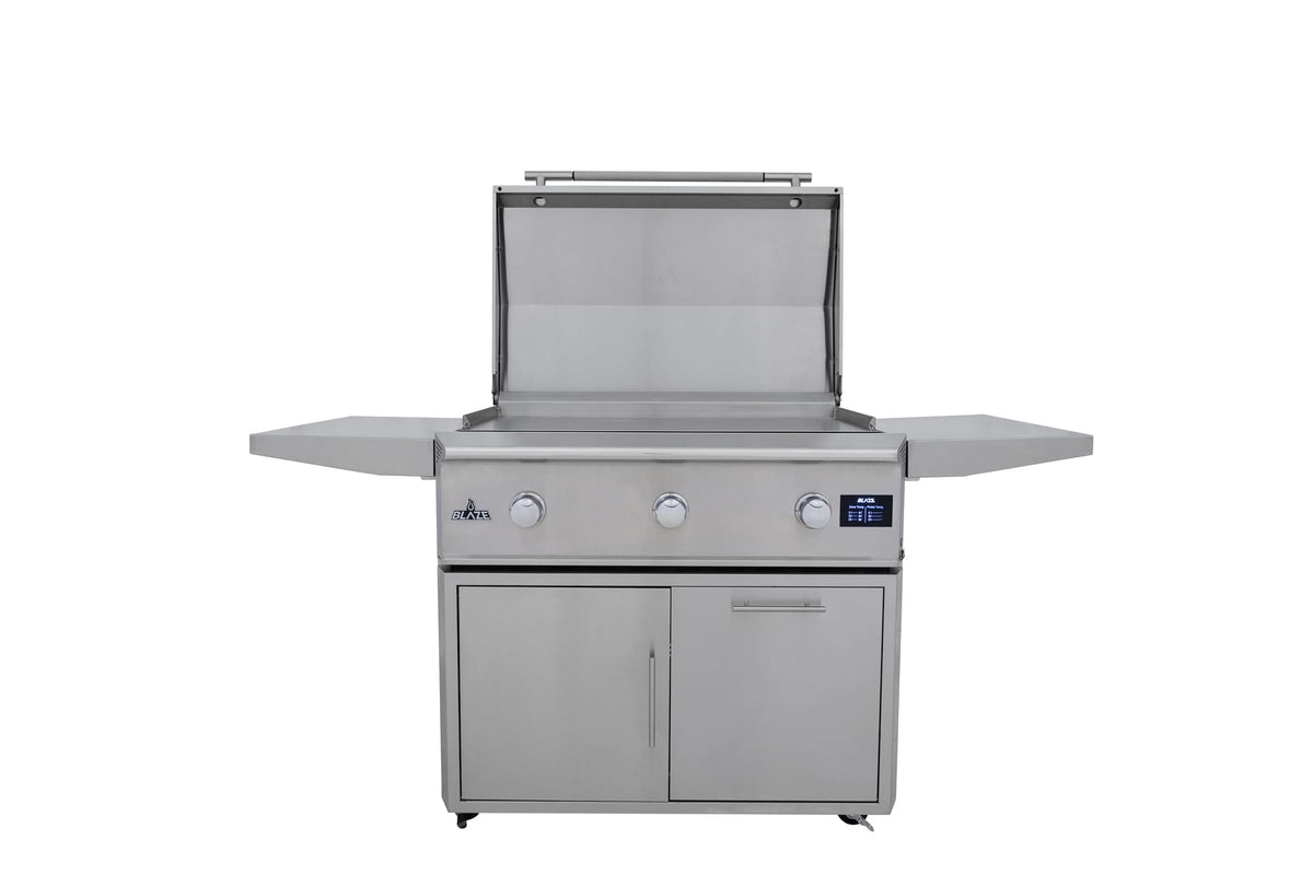 Blaze cart for the LTE PRO 40-inch griddle, shown with the BLZ-GRIDDLE40 griddle (sold separately)