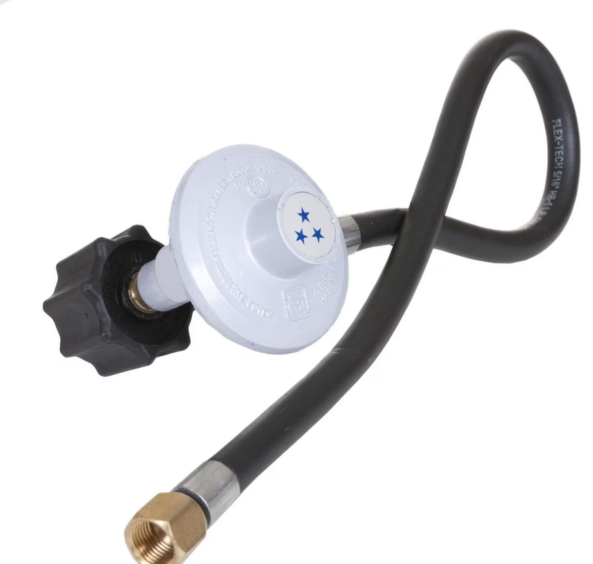 Blaze propane low-pressure hose and regulator, regulator body, hose and flare fitting