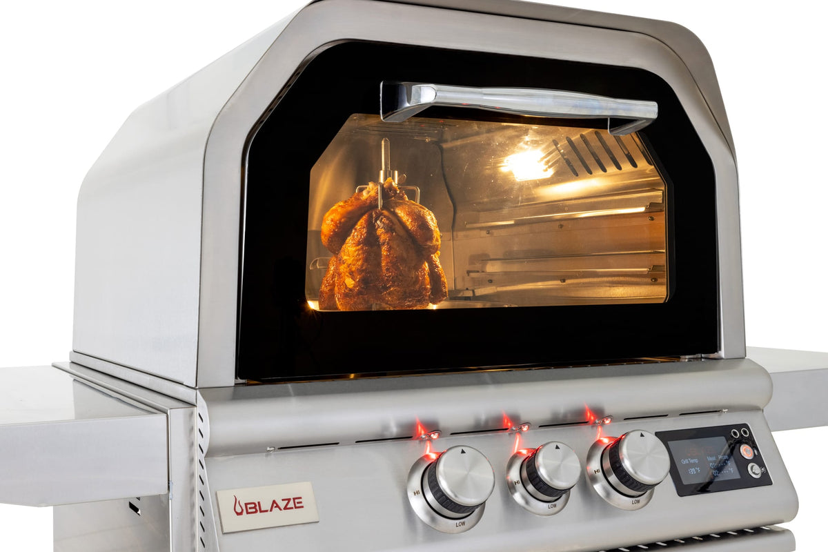 Blaze 26-Inch Built-In Outdoor Pizza Oven W/ Rotisserie, view 10