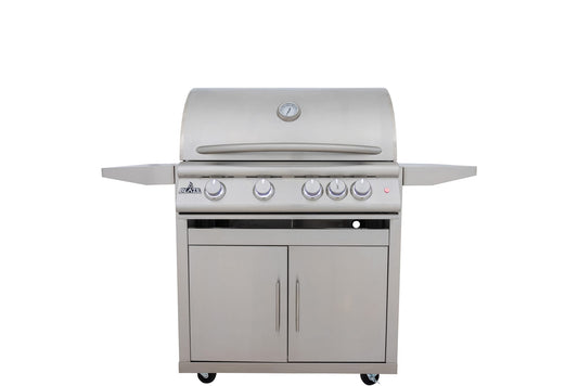 Blaze Premium LTE+ 32-Inch 4-Burner Gas Grill W/ Rear Infrared Burner & Lift-Assist Hood-BLZ-4LTE3+ BLZ-4-CART-SC
