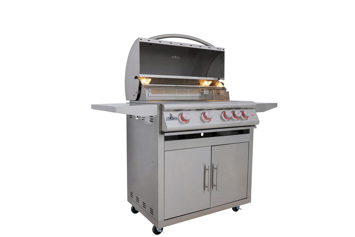 Blaze Premium LTE+ 32-Inch 4-Burner Gas Grill W/ Rear Infrared Burner & Lift-Assist Hood-BLZ-4LTE3+ BLZ-4-CART-SC, view 4