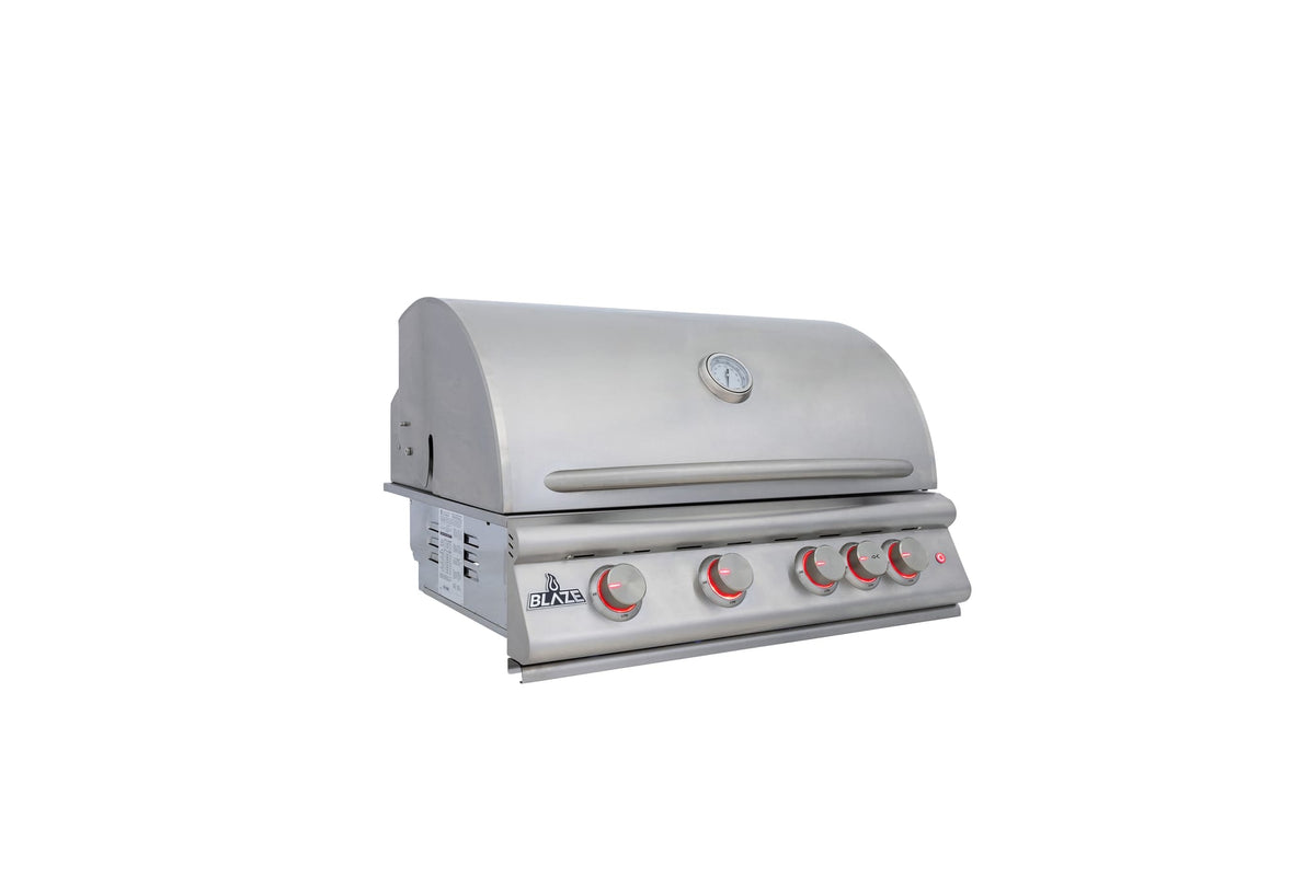 Blaze Premium LTE+ 32-Inch 4-Burner Built-In Gas Grill W/ Rear Infrared Burner & Lift-Assist Hood