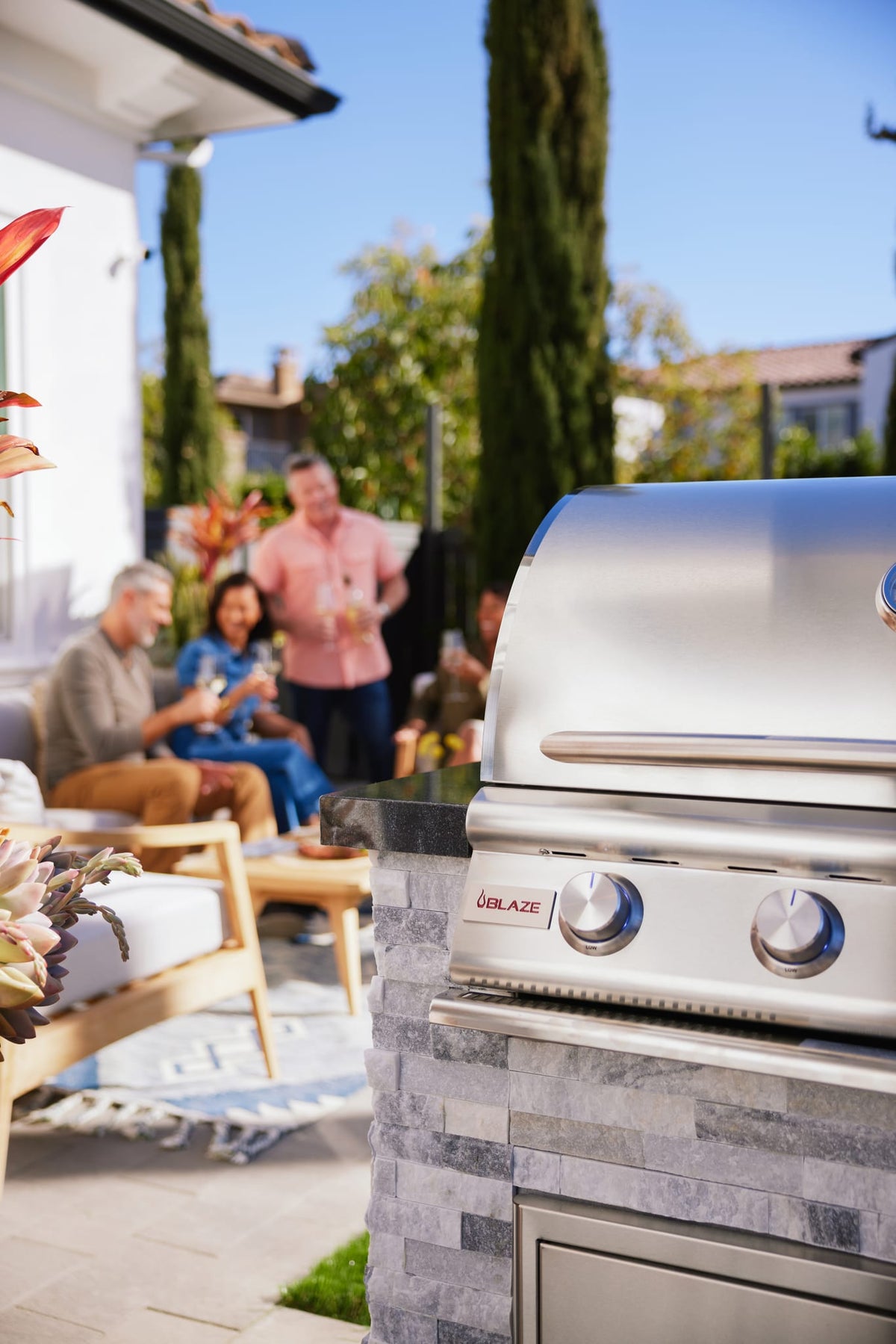 Blaze Premium LTE+ 32-Inch 4-Burner Built-In Gas Grill W/ Rear Infrared Burner & Lift-Assist Hood, view 7