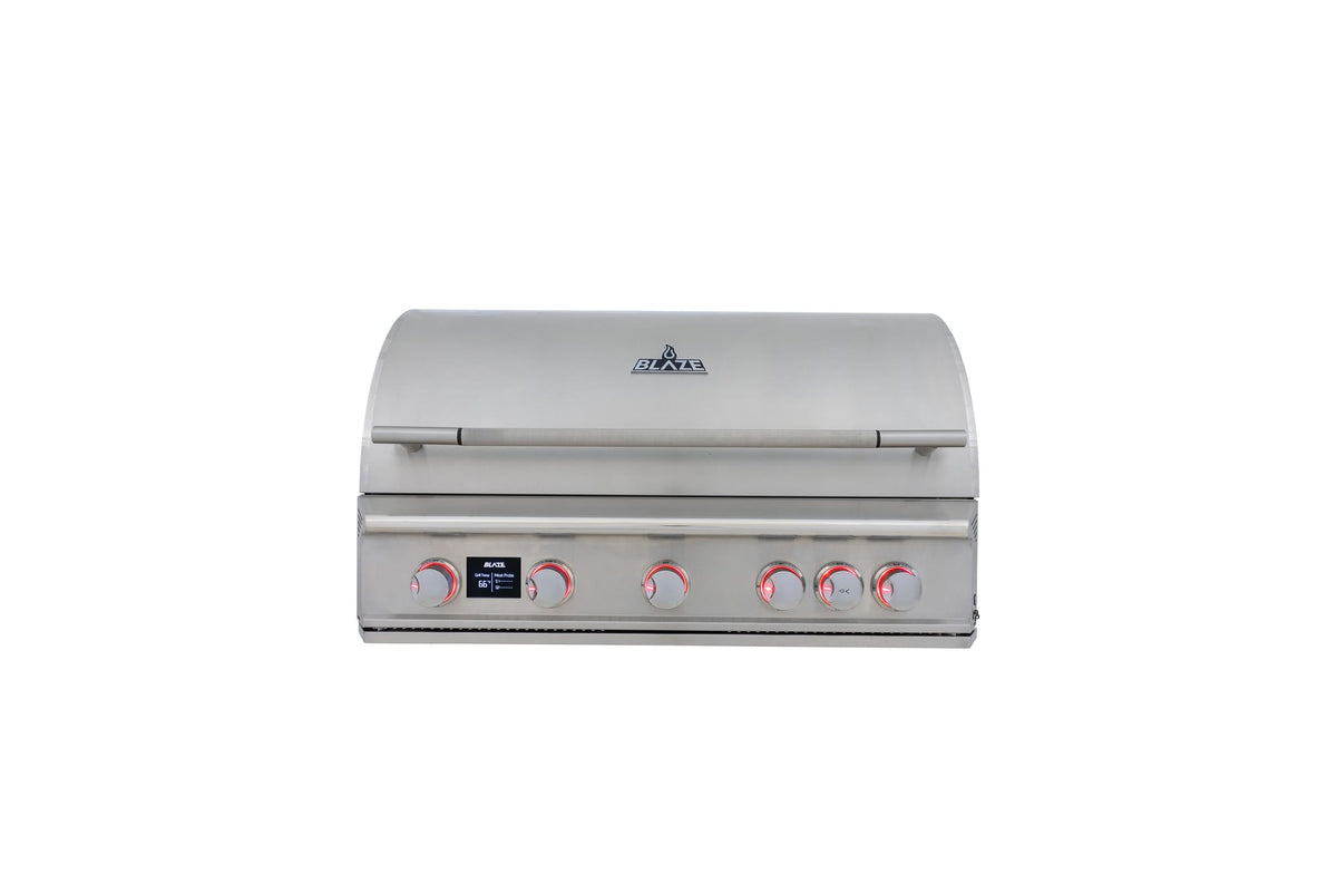Blaze LTE PRO 40-Inch 5-Burner Built-In Gas Grill W/ Digital Temperature Screen & Rotisserie