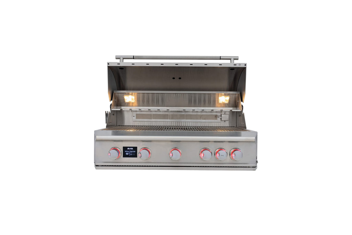 Blaze LTE PRO 40-Inch 5-Burner Built-In Gas Grill W/ Digital Temperature Screen & Rotisserie, view 2