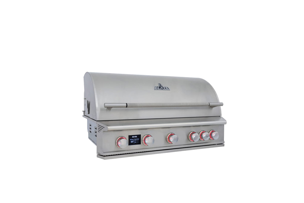 Blaze LTE PRO 40-Inch 5-Burner Built-In Gas Grill W/ Digital Temperature Screen & Rotisserie, view 3