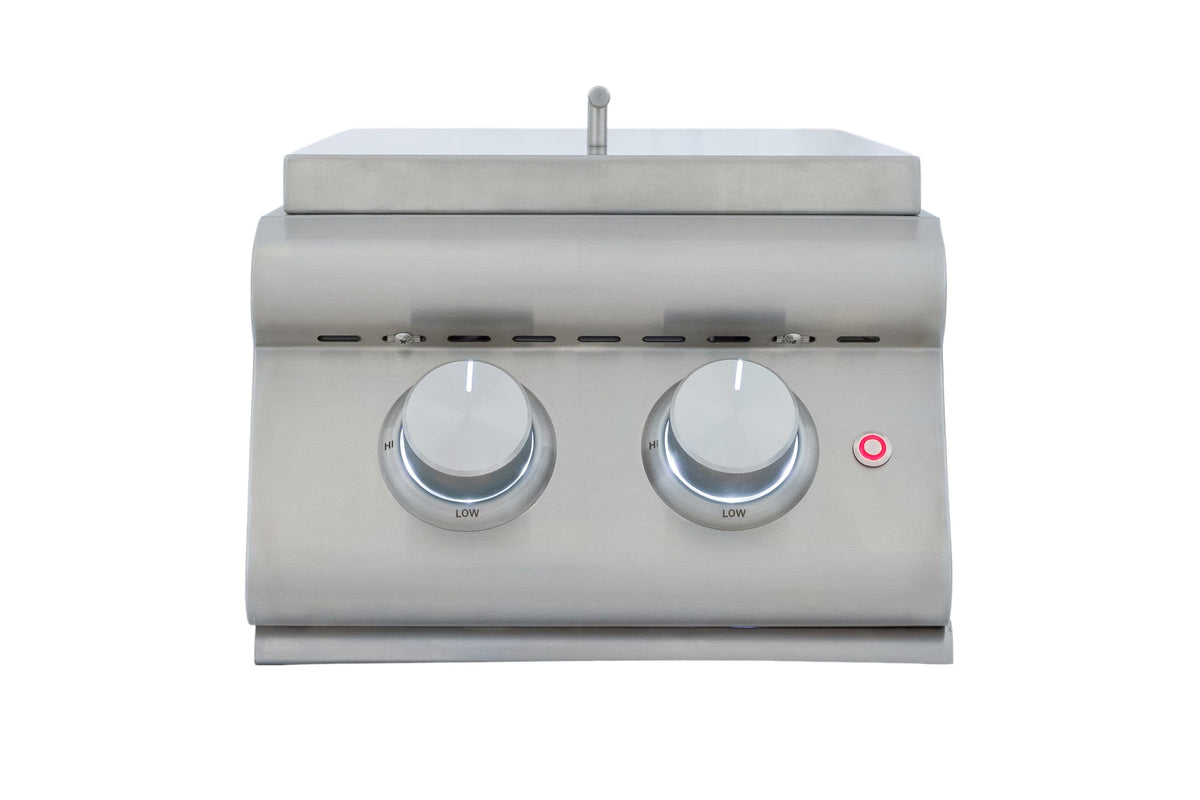 Blaze Premium LTE Stainless Steel Double Side Burner W/ Lid