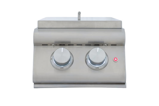 Blaze Premium LTE Stainless Steel Double Side Burner W/ Lid