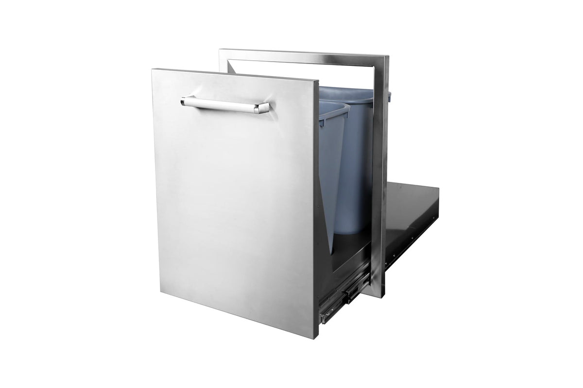 Bonfire Stainless Steel Large Roll-Out Trash Bin CBALTC, studio 2 of 2