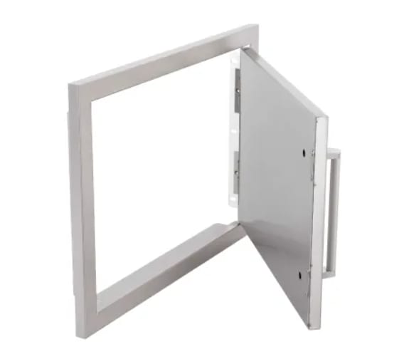 Bonfire CBASDH2014 horizontal access door open, angled view