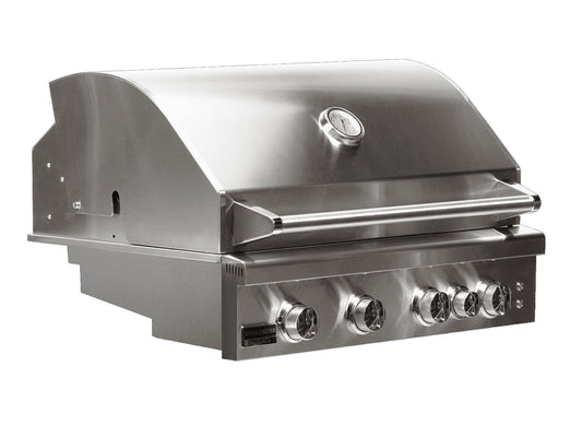 Broilmaster B-Series Deluxe 32-Inch Stainless Steel Built-In Gas Grill - BSB324MG - White Background