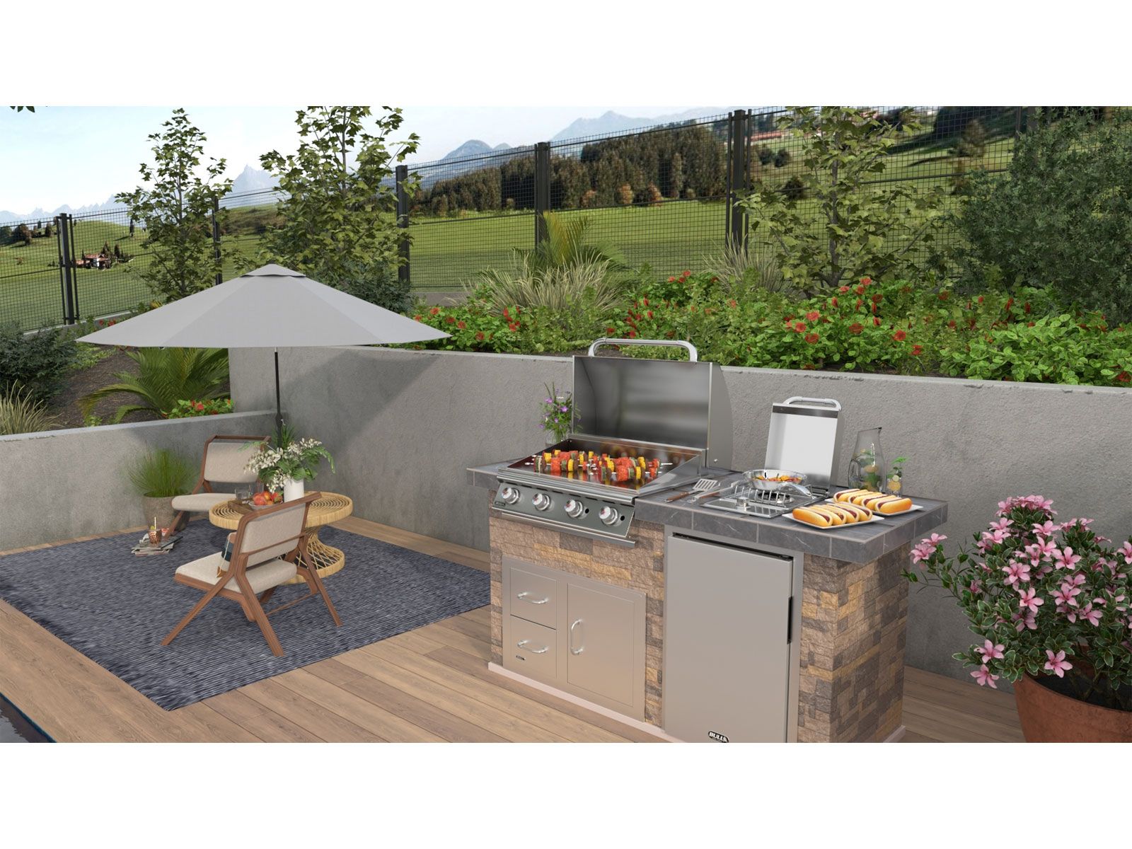 Bull 30-Inch Stainless Steel Griddle - 9200 - Lifestyle View