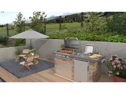 Bull 30-Inch Stainless Steel Griddle - 9200 - Lifestyle View