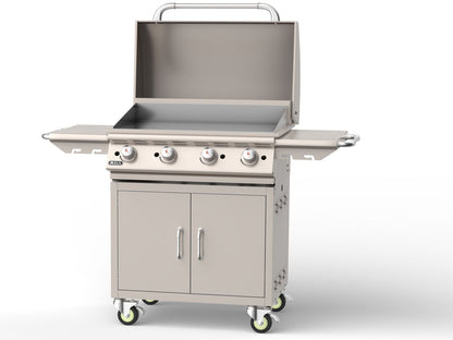 Bull 30-Inch Stainless Steel Griddle with Cart - 7301 - Right Profile