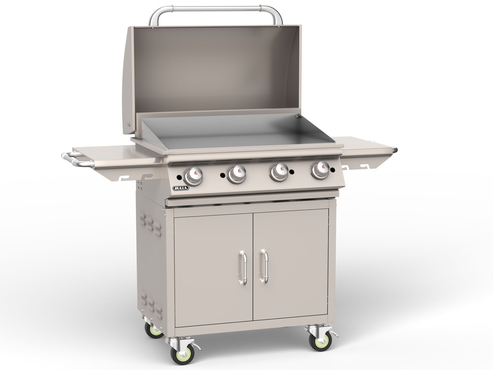 Bull 30-Inch Stainless Steel Griddle with Cart - 7301 - Angled View