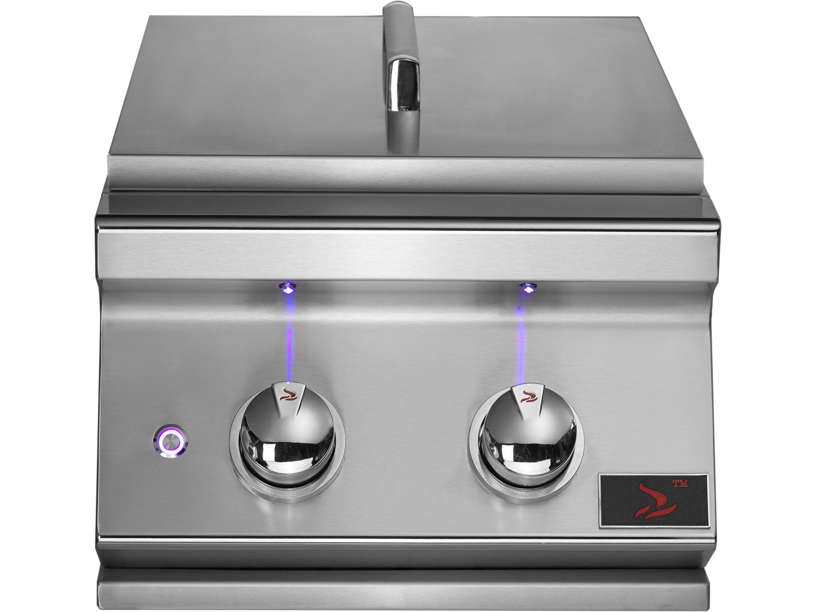 Whistler Built-In Gas Power Burner with Lid - CBAPB - Lid On Burner