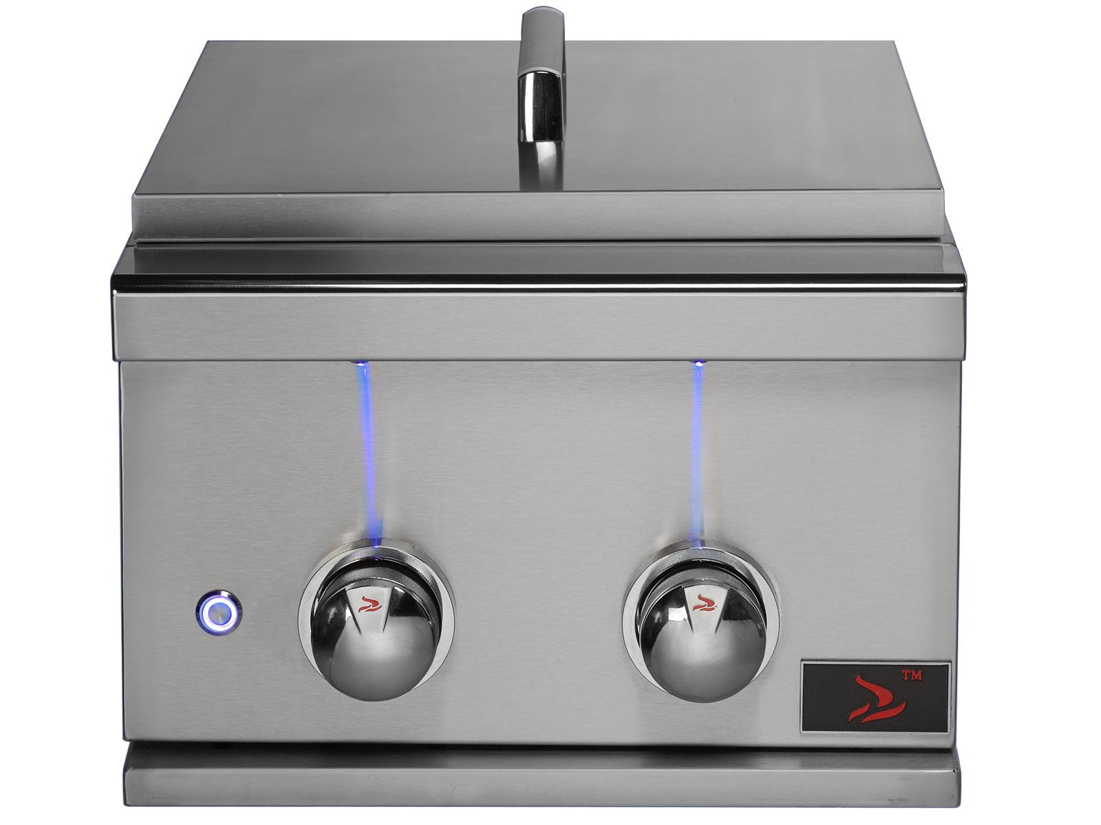 Whistler Built-In Gas Power Burner with Lid - CBAPB.500 - Lid On Burner