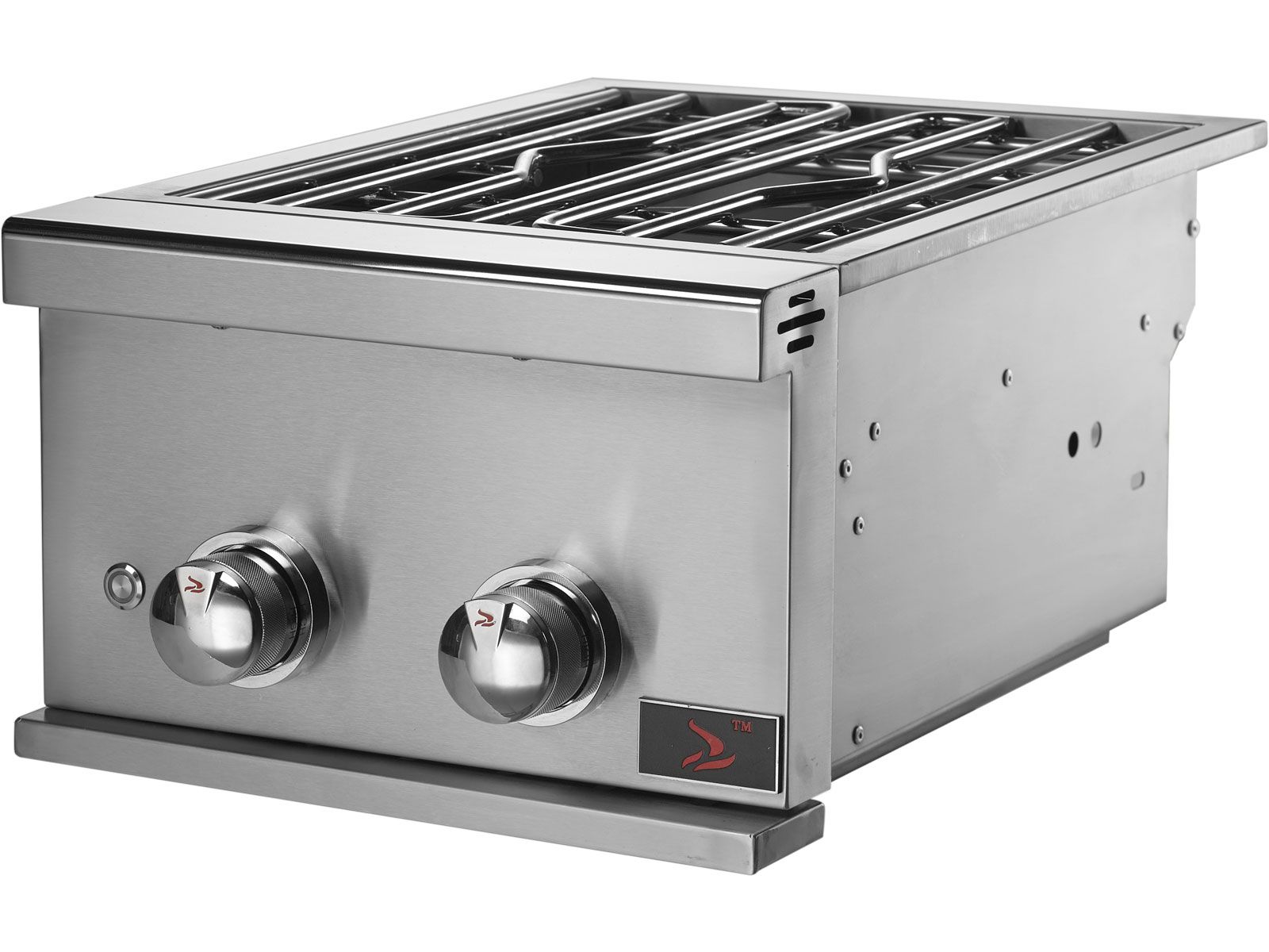 Whistler Built-In Gas Power Burner with Lid - CBAPB.500 - Angled View