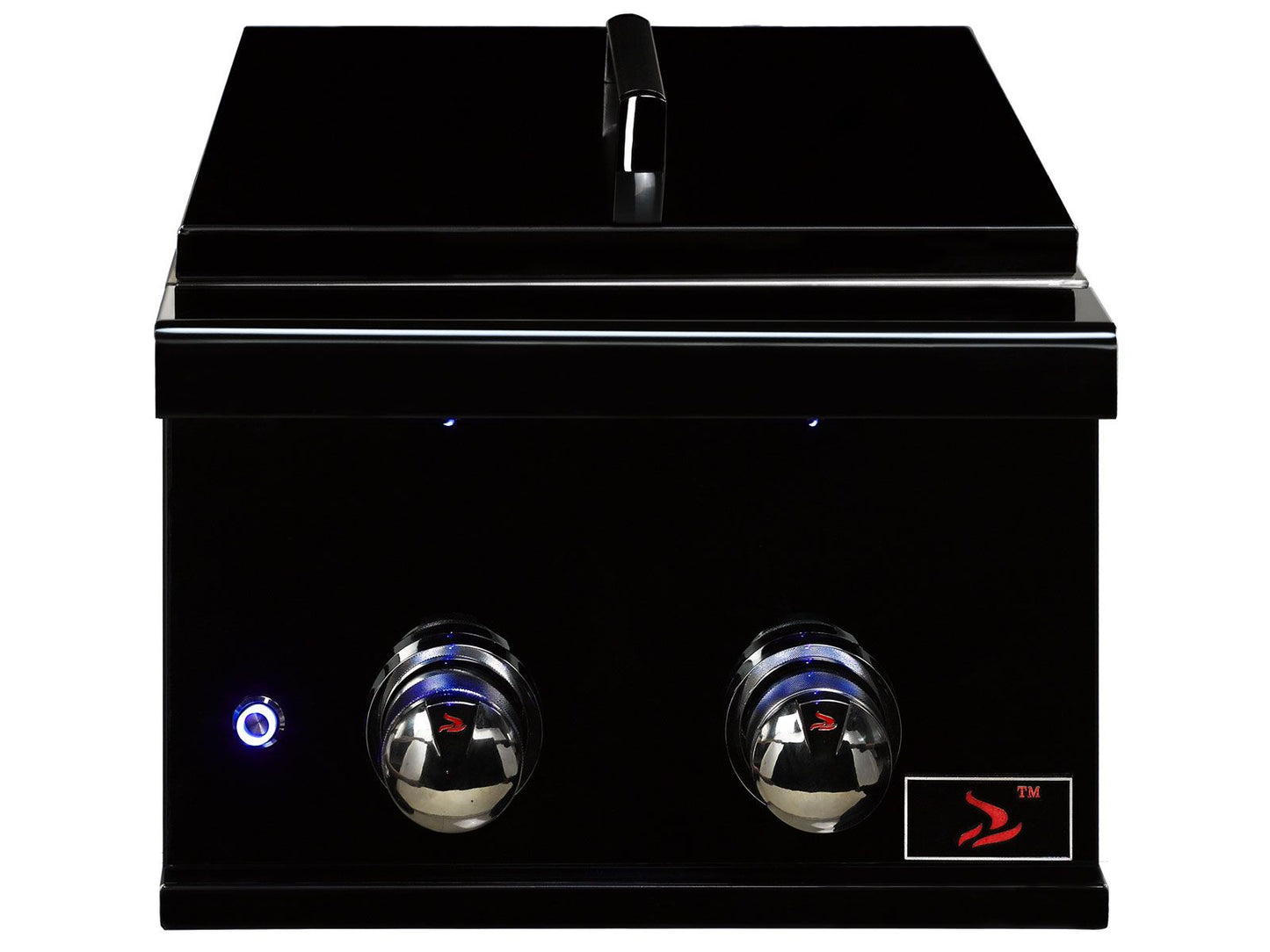 Whistler Built-In Gas Power Burner with Lid - Black Stainless Steel - CBAPB.500-B - Lid On It