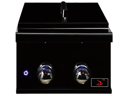 Whistler Built-In Gas Power Burner with Lid - Black Stainless Steel - CBAPB.500-B - Lid On It