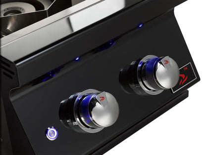 Whistler Built-In Gas Power Burner with Lid - Black Stainless Steel - CBAPB-B - Controler